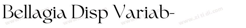 Bellagia Disp Variab字体转换